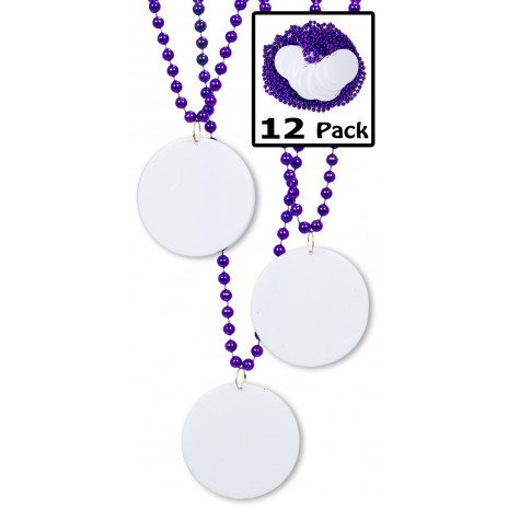 Blank Disc Beads: 7mm 33" Purple (12)