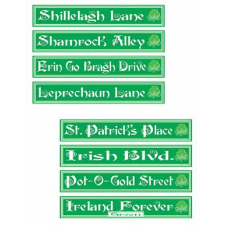 St. Patrick's Day Street Sign Cutouts (4)