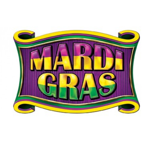 Mardi Gras Scroll Sign
