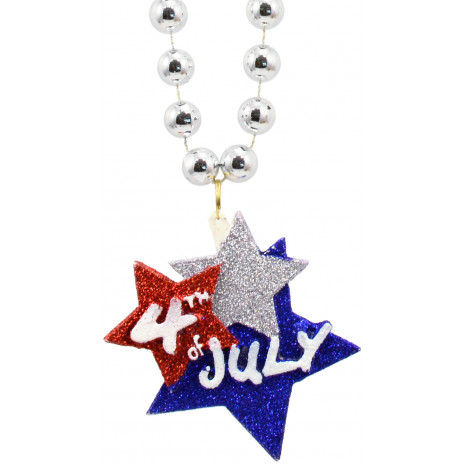 Glittered Patriotic Star Necklace