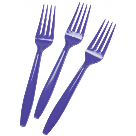Plastic Forks: Purple (Pack of 24)