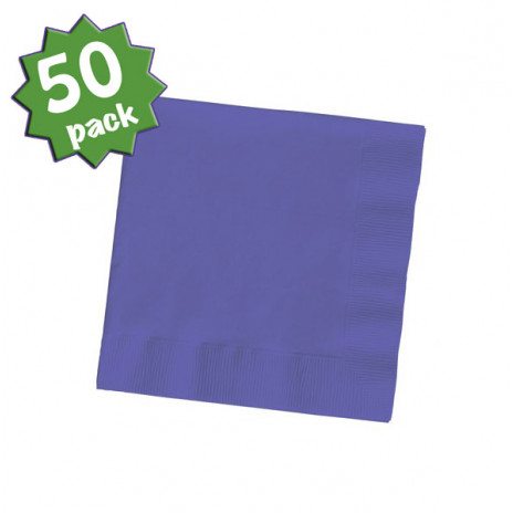 3-Ply Beverage Napkins: Purple (50)