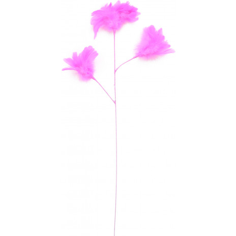 Feather Flower Floral Spray: Pink
