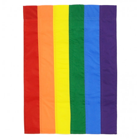 Rainbow Stripes Garden Flag