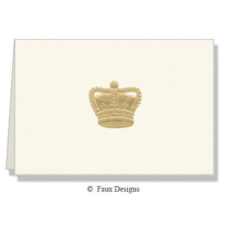Gold Crown Folded Notes / Note Cards (10)