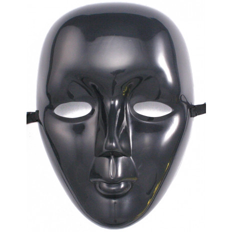 Plastic Face Mask: Black