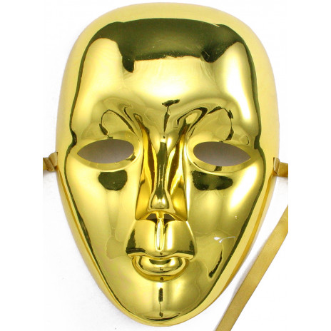 Plastic Face Mask: Gold