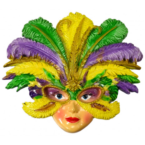 Feathered Mask Lady Magnet