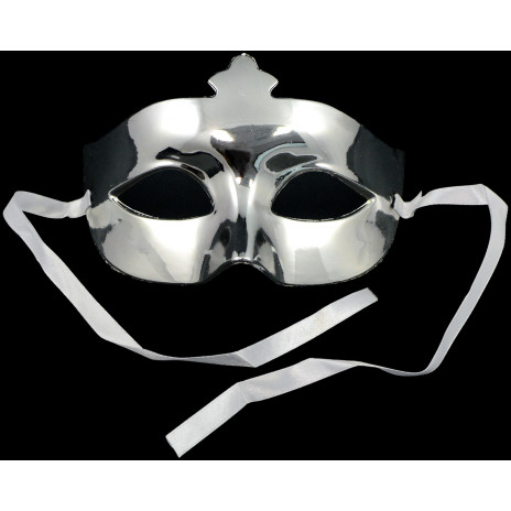 Plastic Crown Eye Mask: Silver