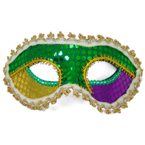 PGG Sequin and Lace Half Mask