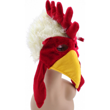 Furry Rooster Chicken Hat
