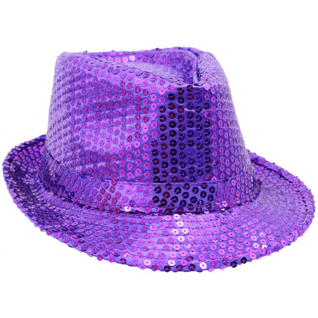 Sequin Fedora: Purple
