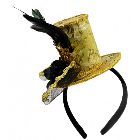 Embroidered Gold Fascinator