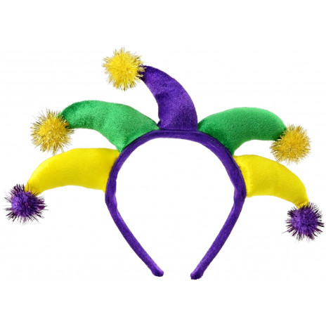 Mardi Gras Pom Pom Headband