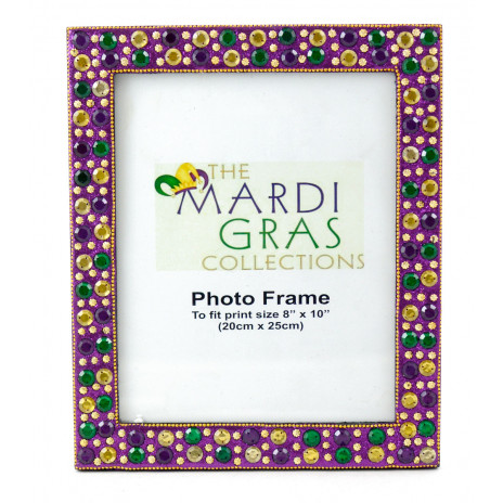 Purple Jeweled Mardi Gras Photo Frame (8 x 10)
