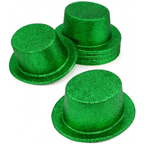 Glitter Green Top Hats (12)