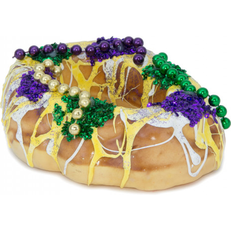 6" Plastic King Cake with Beads