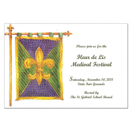 Fleur de Lis Coat of Arms Invitation