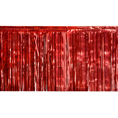 2-Ply Fringe Drape: Metallic Red (10' x 15")