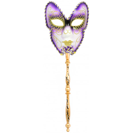 Venetian Purple Stick Mask