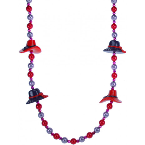 Purple & Red Hat Society Necklace