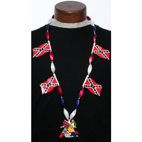 Confederate Flag Biker Necklace