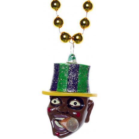 Mardi Gras Cigar Man Necklace