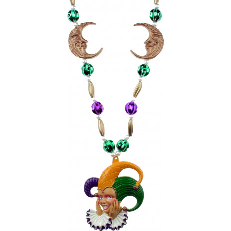 Jester Lady with Moons Necklace