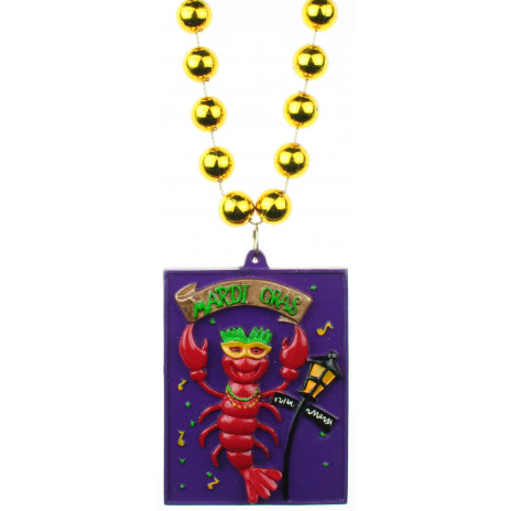 Mardi Gras Crawfish Necklace