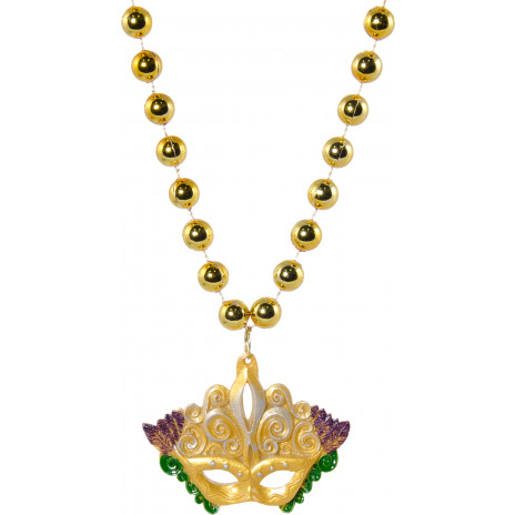 Fleur De Lis PGG Mask Bead Necklace