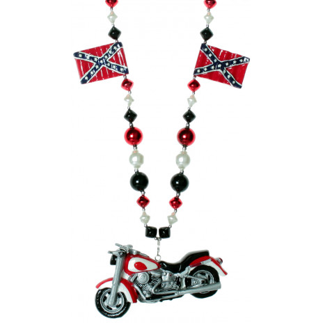 Confederate Flag Motorcycle Necklace