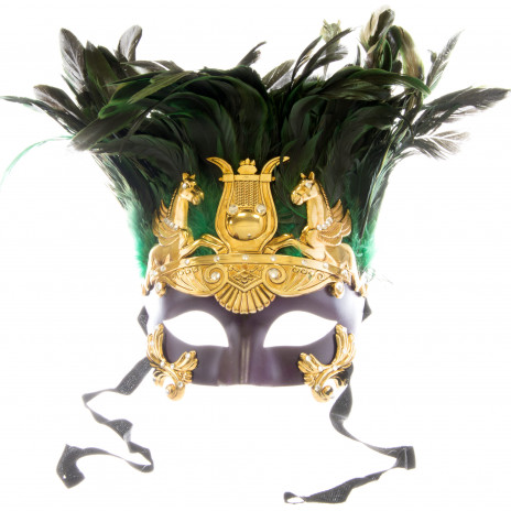 Pegasus Feather Carnival Mask