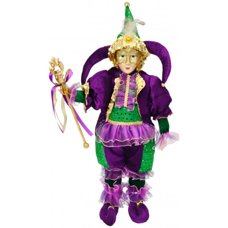 20" Standing Masked Jester Doll