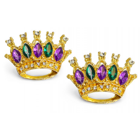 Jeweled Crown Post Earrings