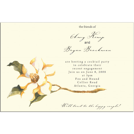 Magnolia Branch Invitation