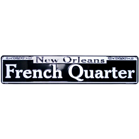 Tin French Quarter Street Sign