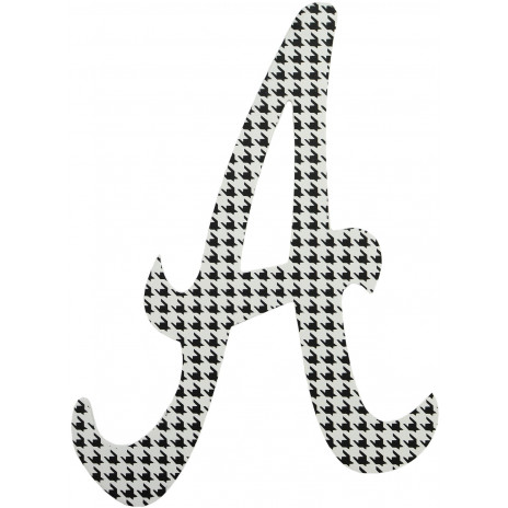 10" Script Houndstooth Letter: A