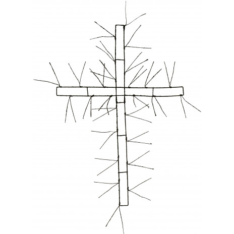 36" Twig-Works Cross Form