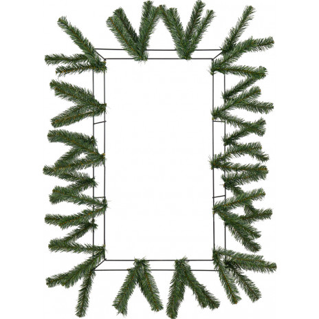 15-24" Rectangle Work Wreath Form: Green