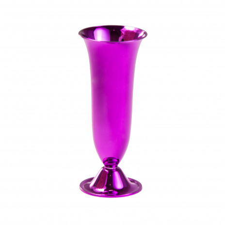 6" Plastic Vase: Metallic Purple