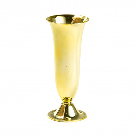 6" Plastic Vase: Metallic Gold