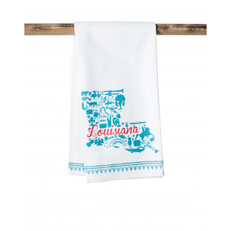 Kitchen Towel: Louisiana Symbols