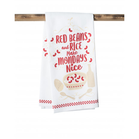 Kitchen Towel: Red Beans and Rice Make Mondays Nice