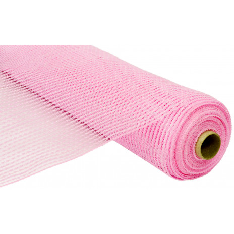21" Poly Deco Mesh: Vertical Line Pink