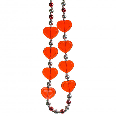 Red Hearts Hand-Strung Necklace
