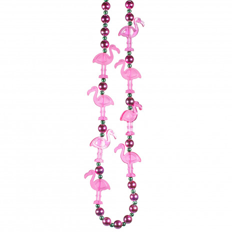 Hand-Strung Pink Flamingo Necklace
