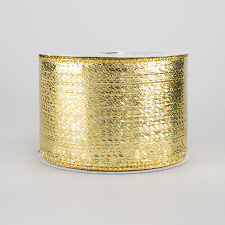 2.5" Metallic Lamé Ribbon: Gold (10 Yards)