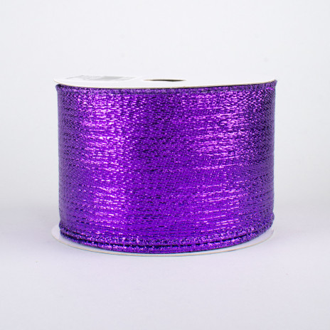 2.5" Metallic Lamé Ribbon: Purple (10 Yards)