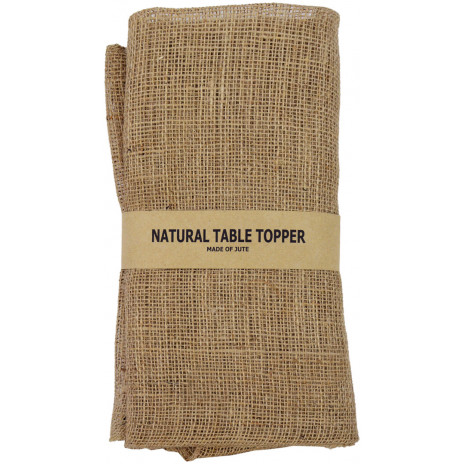 60" Square Burlap Table Topper: Natural