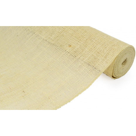 20" Burlap Fabric Roll: Ivory  (10 Yards)
